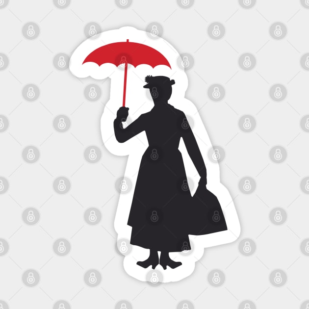 Red Umbrella Mary Sticker by FandomTrading